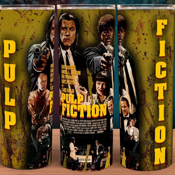 Pulp Fiction Classic 90s Movie Tumbler 20oz - Picture 1 of 1